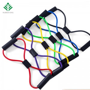 Γιόγκα Αντίσταση ζώνης σωλήνα τέντωμα γυμναστήριο γυμναστήριο μυϊκή προπόνηση Άσκηση 8 Τύπος