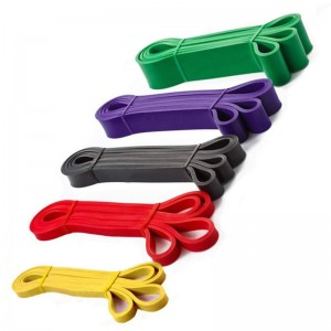 5-120 lb κίτρινο κόκκινο μαύρο μωβ πράσινη αντίσταση γιόγκα ελαστική ελαστικές ζώνες εσωτερικού υπαίθριου εξοπλισμού γυμναστικής Pilates αθλητική προπόνηση